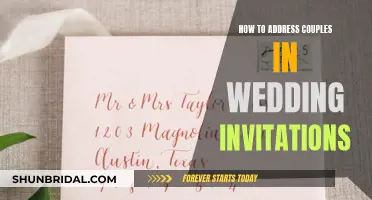 Wedding Invitation Etiquette: Addressing Couples