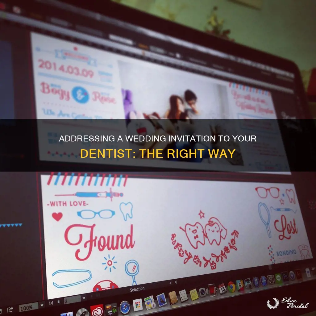 how to address dentist on wedding invitation