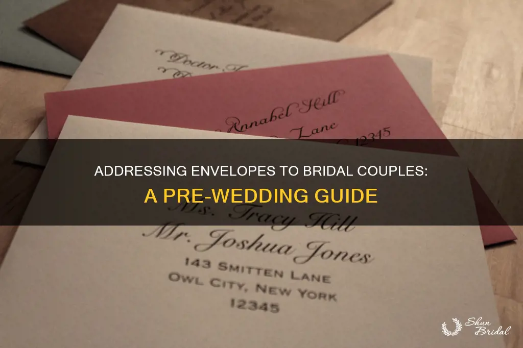 how to address envelope to bridal couple before wedding
