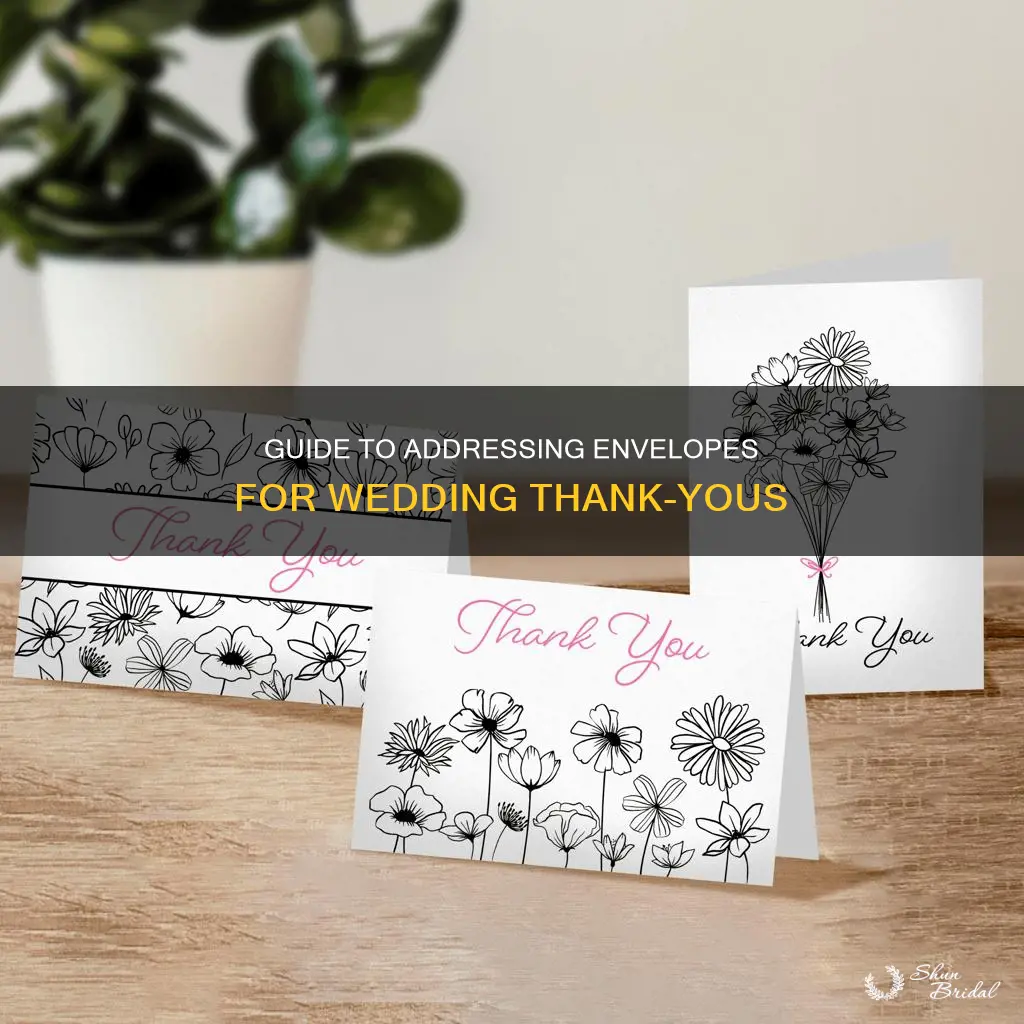 how to address envelopes for wedding thank you