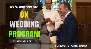 Guide to Addressing a Father Priest in Your Wedding Program