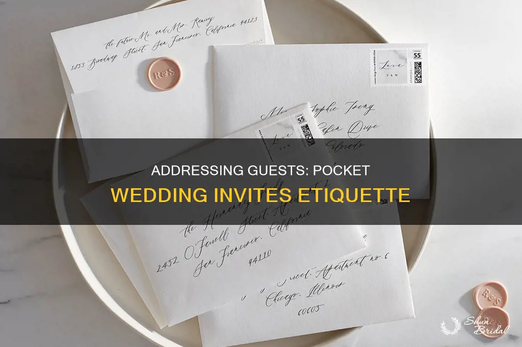 how to address guests pocket wedding invitations