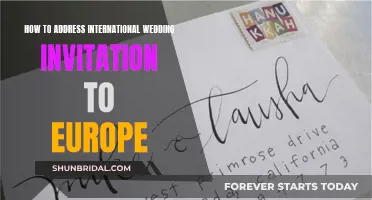 Guide to Addressing International Wedding Invites to Europe