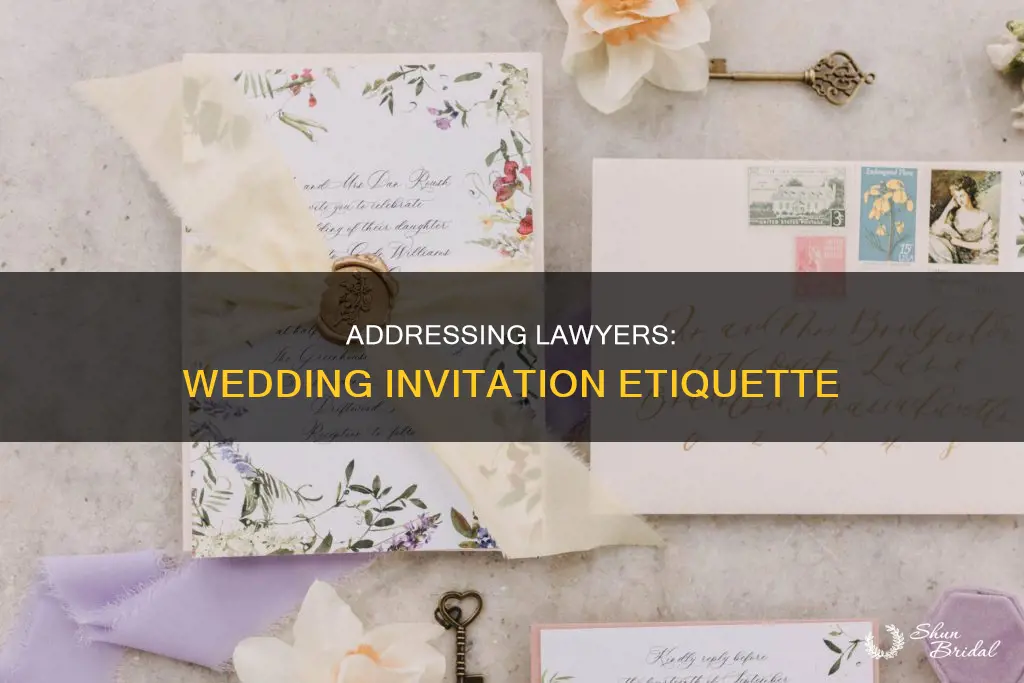 how to address lawyers in wedding invitations