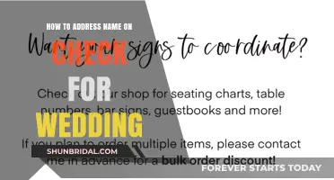 Personalizing Your Wedding Check: Name Options