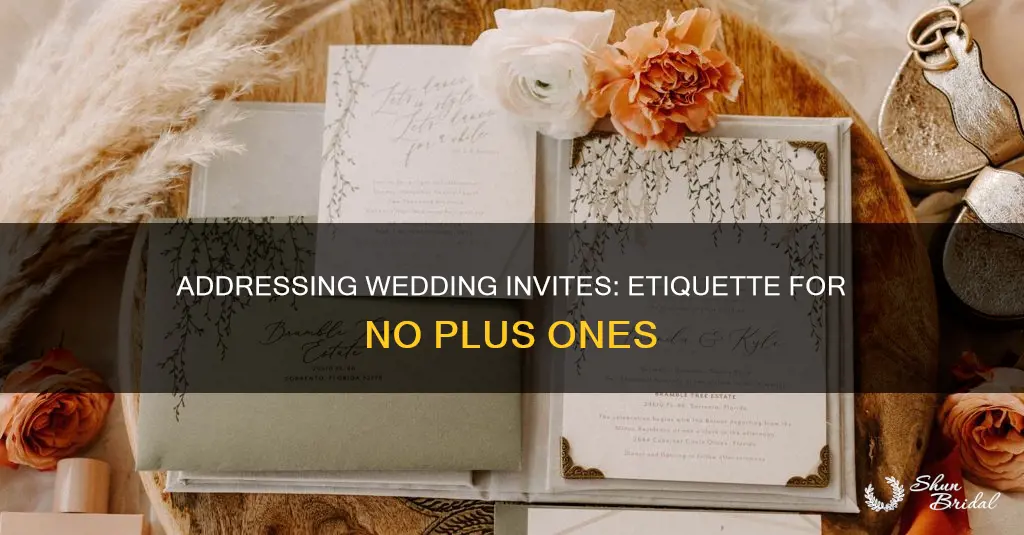 how to address no plus one on wedding invitations