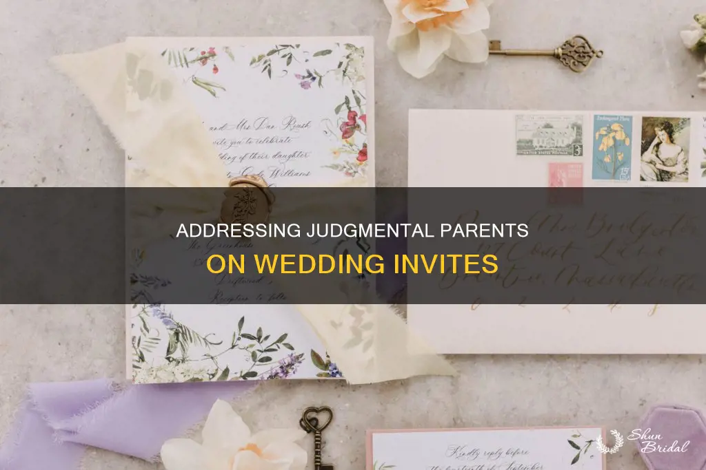 how to address parent who is judge on wedding invitation