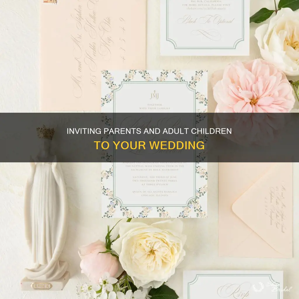 how to address parents and a grown child to wedding