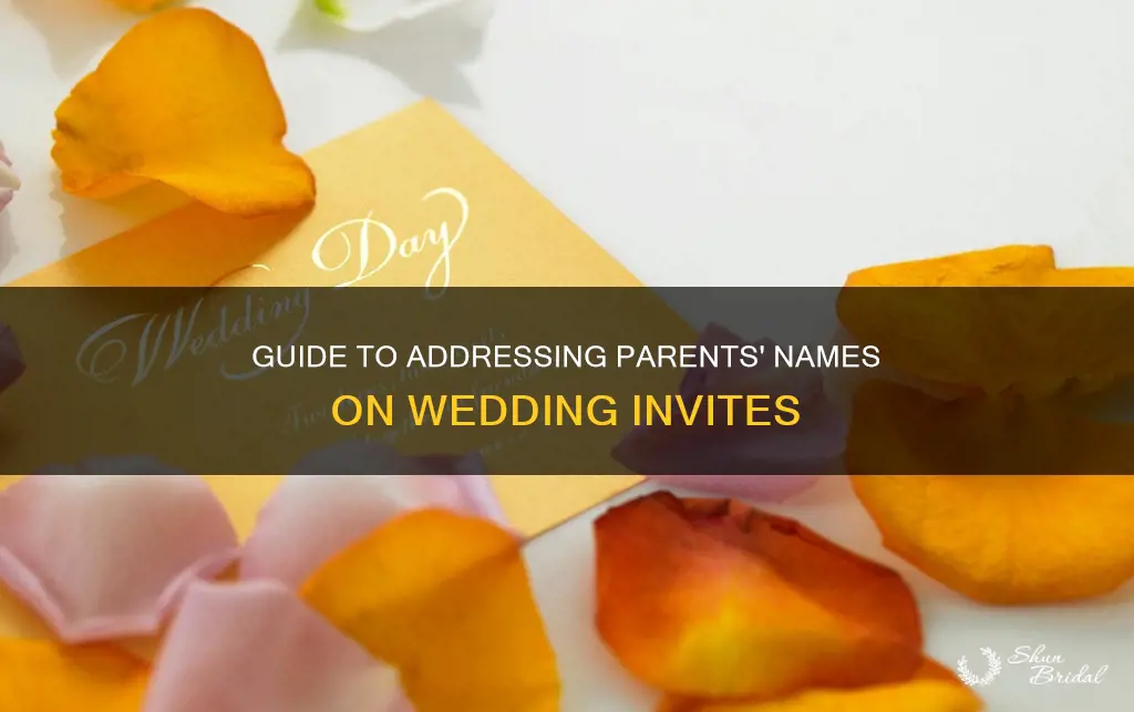 how to address parents in wedding invitations