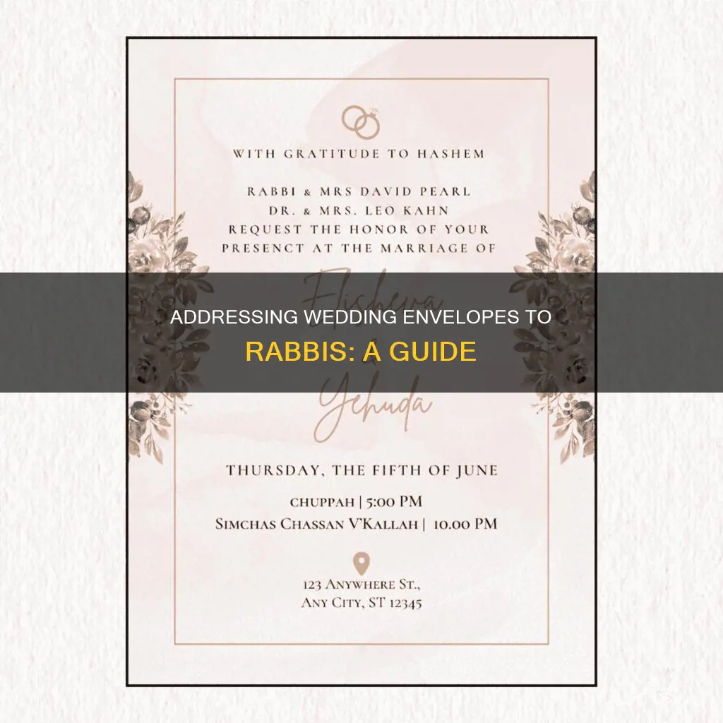how to address rabbis on wedding envelopes