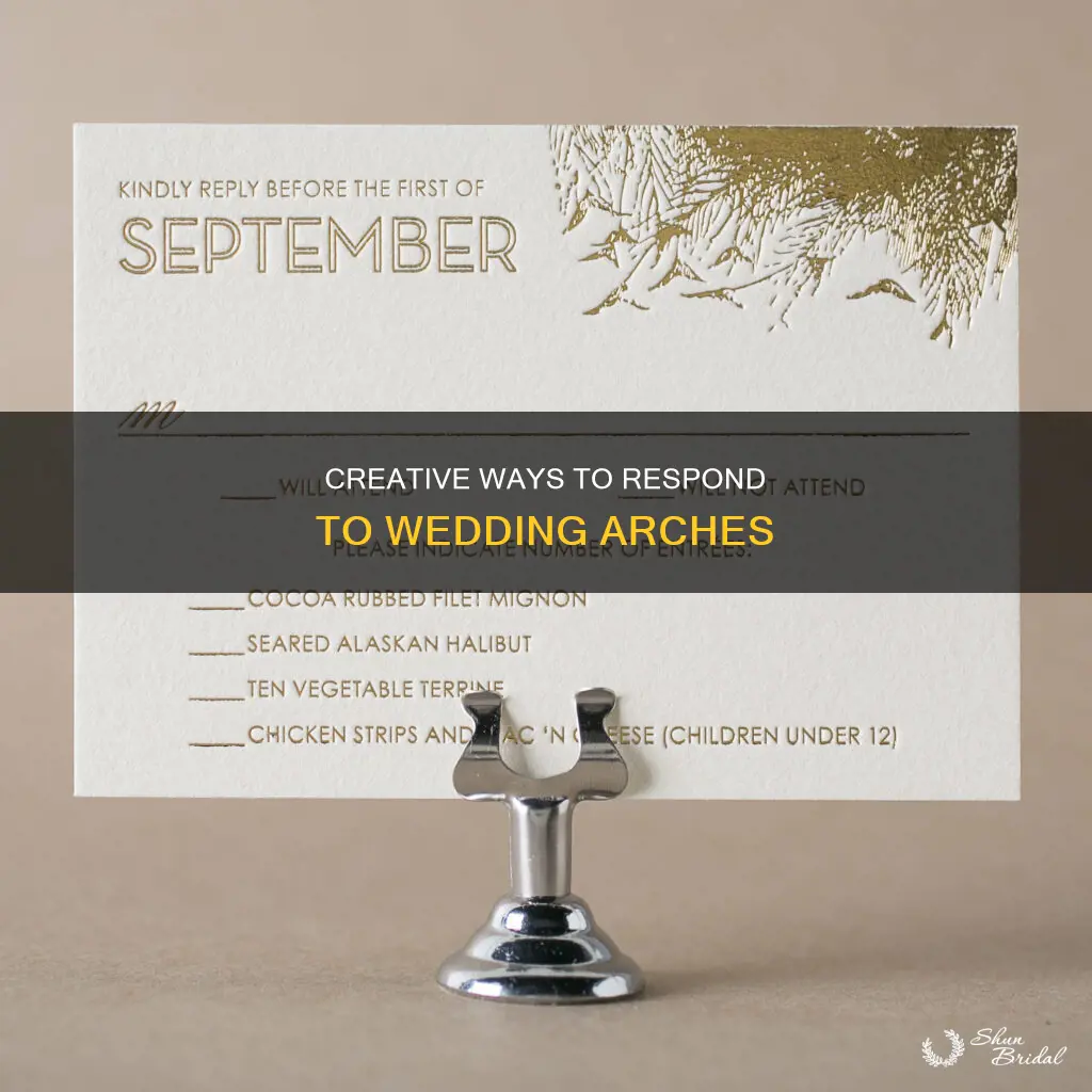 how to address reply to wedding arc