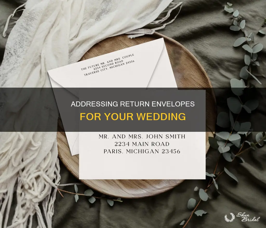 how to address return address for wedding