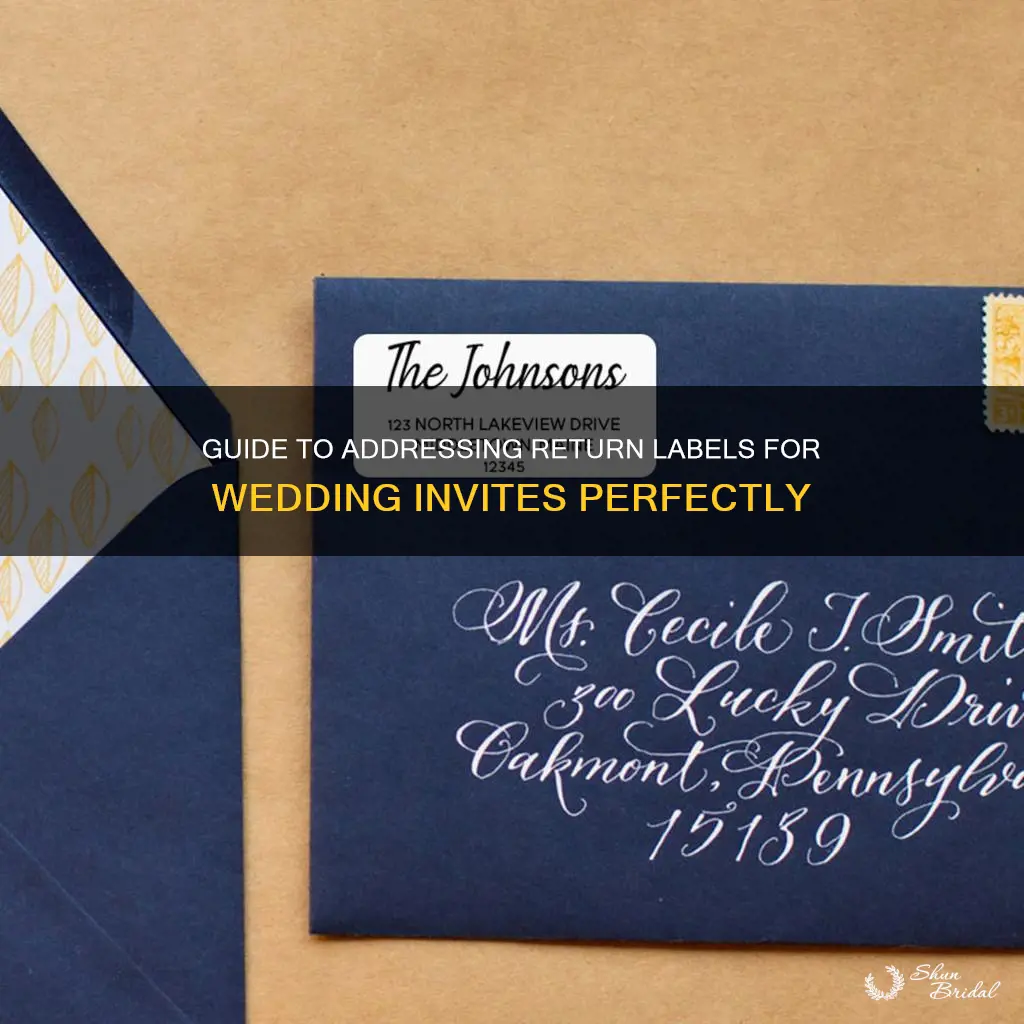 how to address return labels for wedding invitations