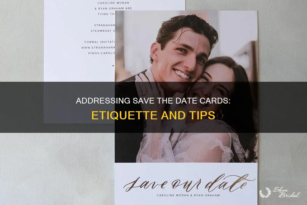 how to address save the date cards for a wedding