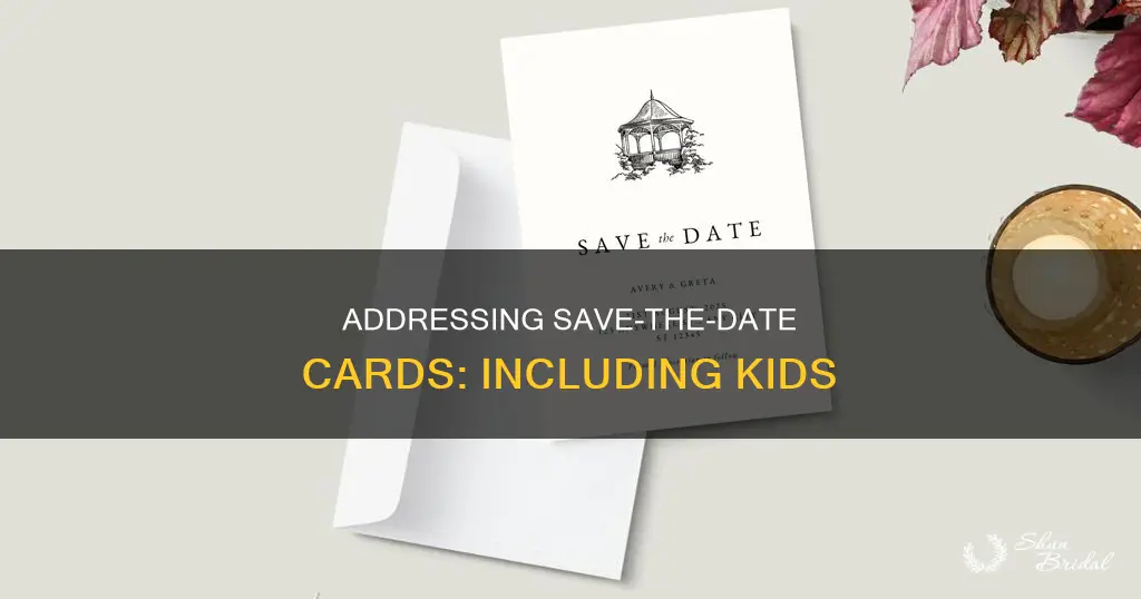 how to address save the date wedding cards with kids