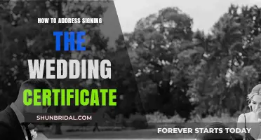 Wedding Certificate: Who Signs and When?
