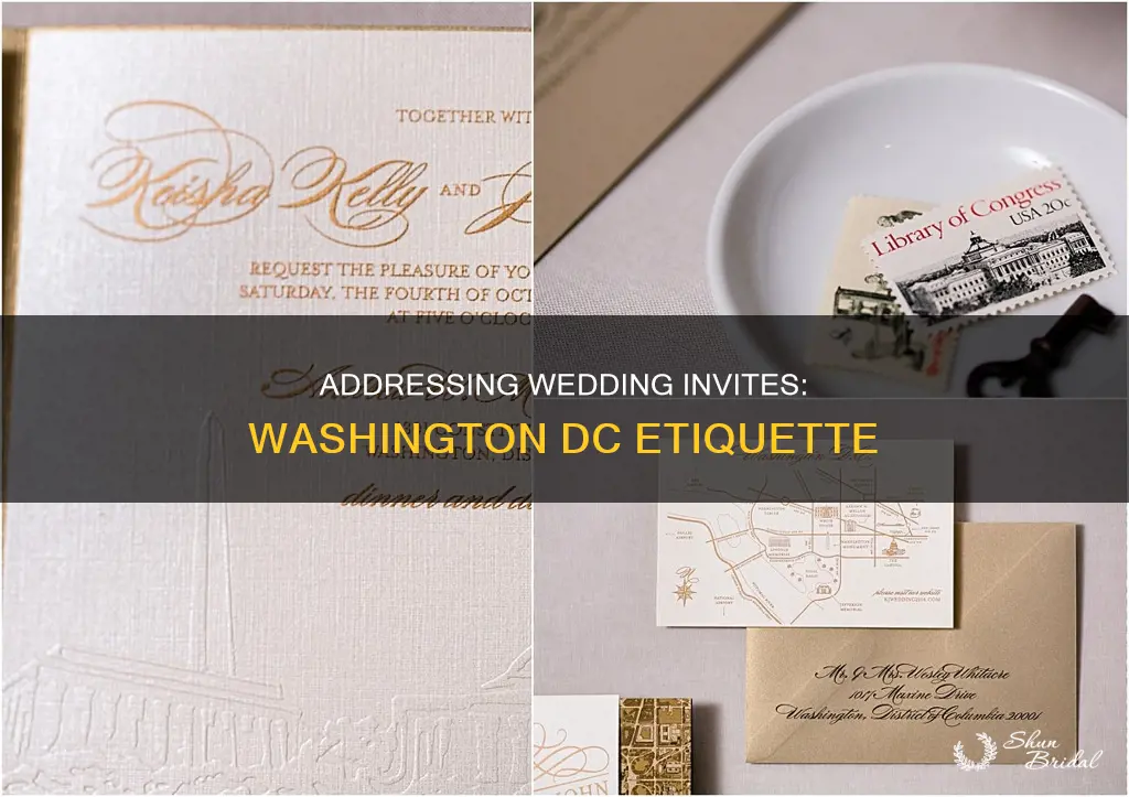 how to address washington dc on wedding invitation