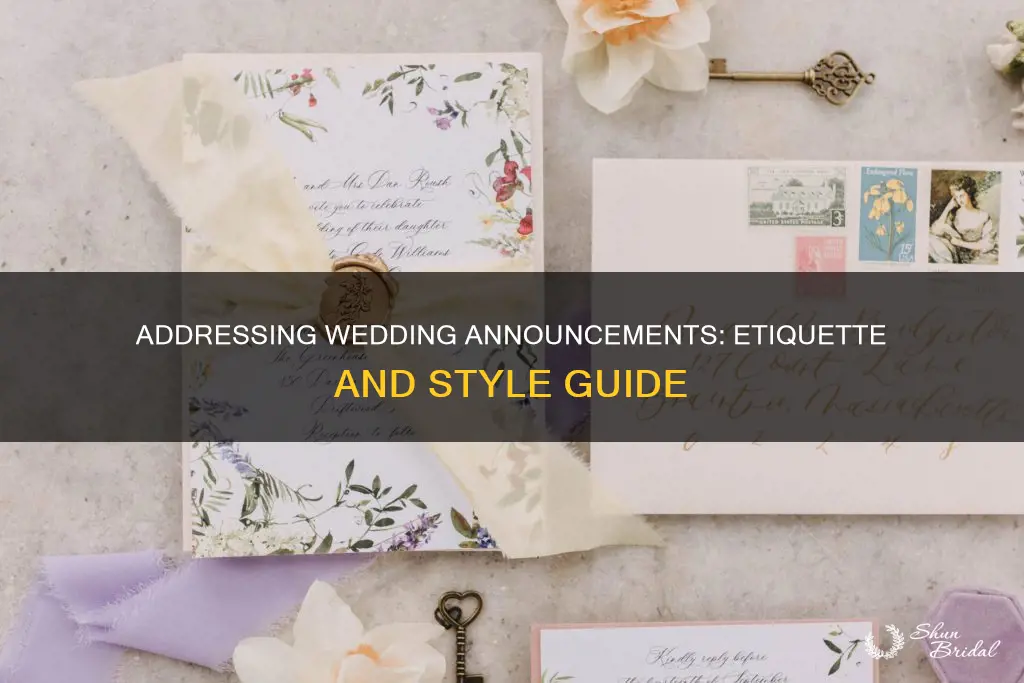 how to address wedding announcements