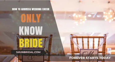 Addressing Wedding Checks: When You Only Know the Bride