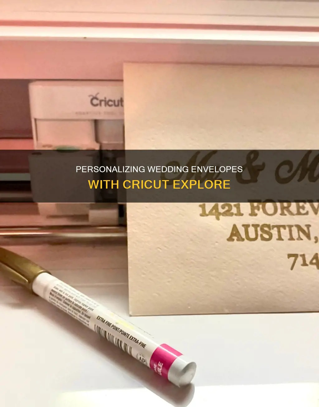 how to address wedding enveloped on cricut explore