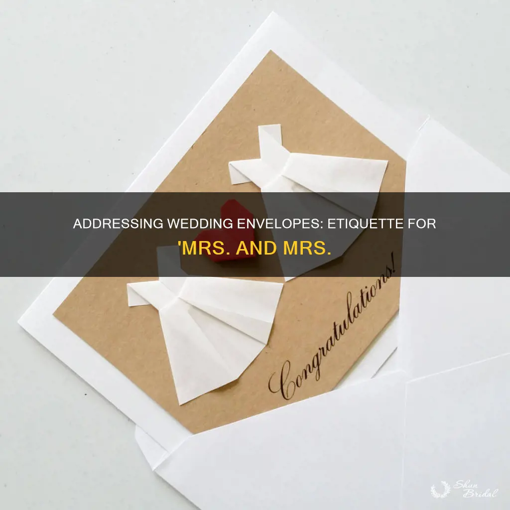 how to address wedding envelopes for mrs and mrs
