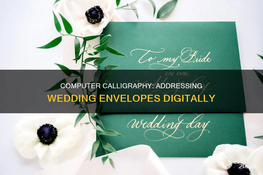 how to address wedding envelopes on computer