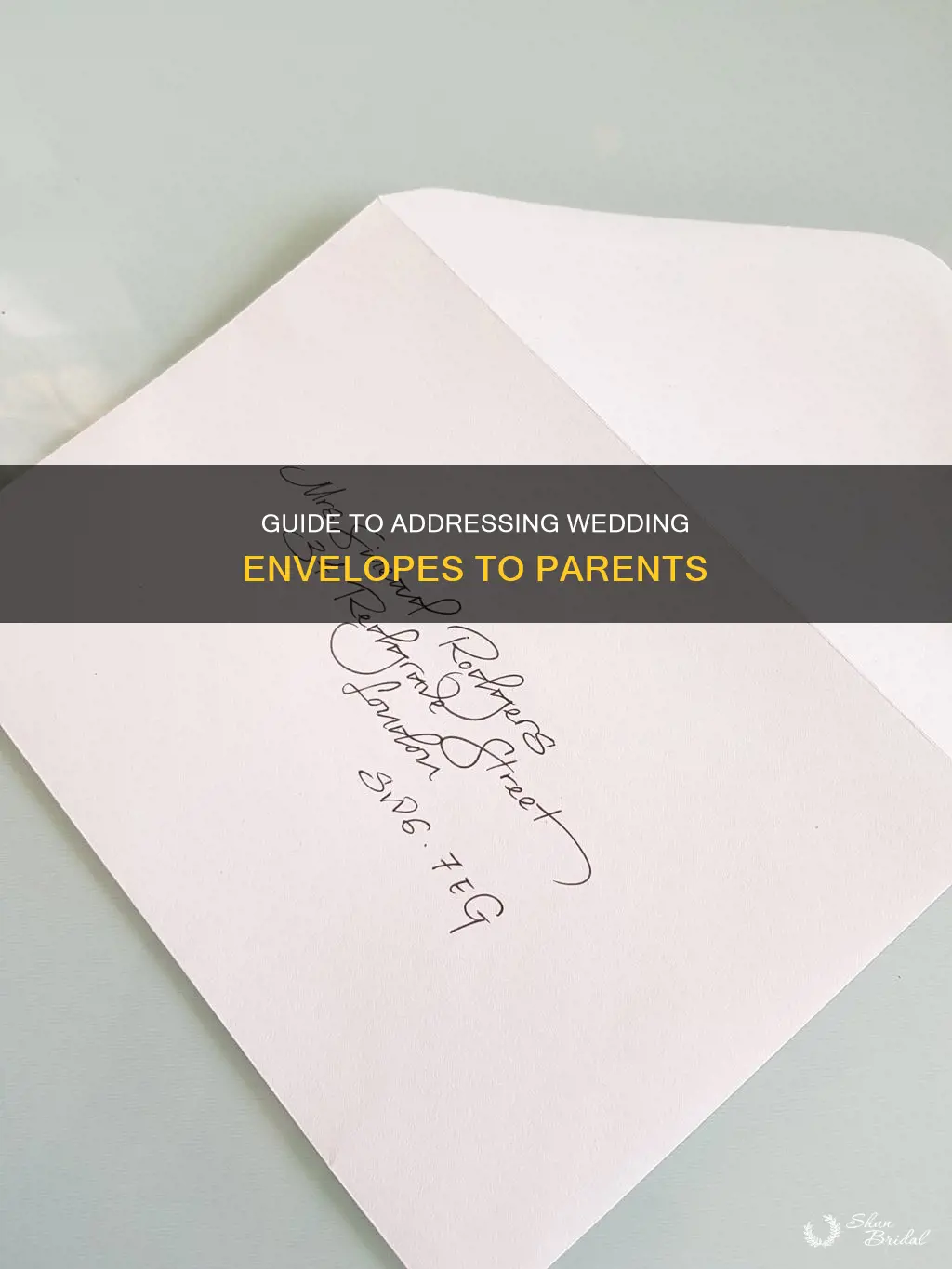 how to address wedding envelopes to your parents