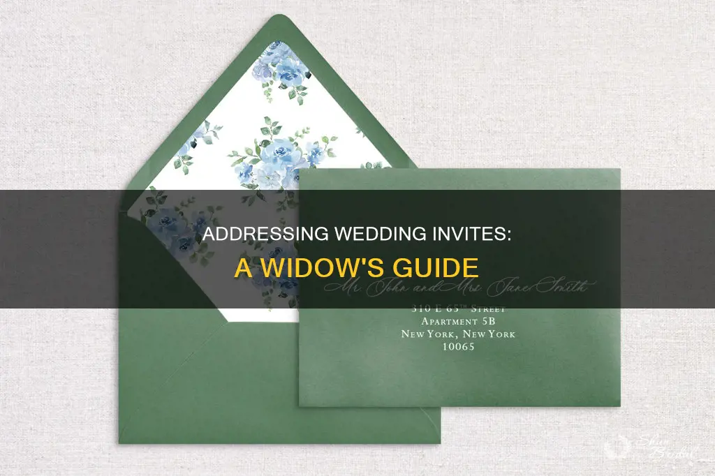 how to address wedding inviation for a widow