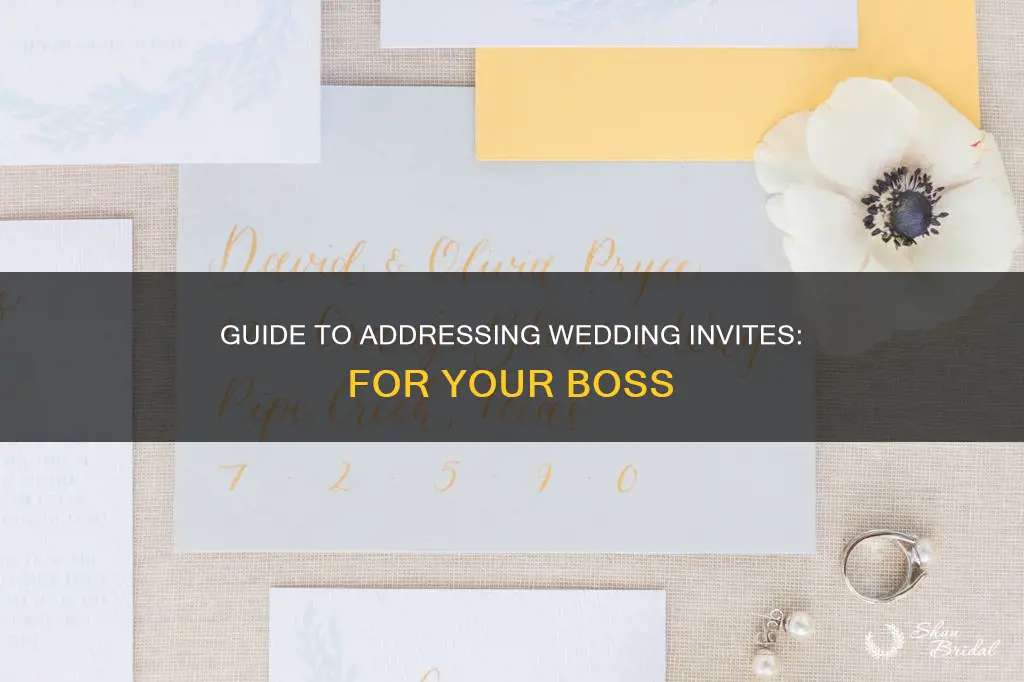 how to address wedding invitation for boss