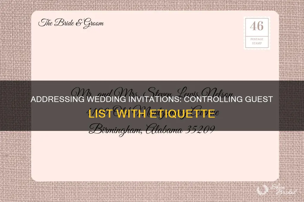 how to address wedding invitation to control guest count