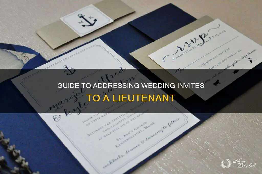 how to address wedding invitation to lieutentant