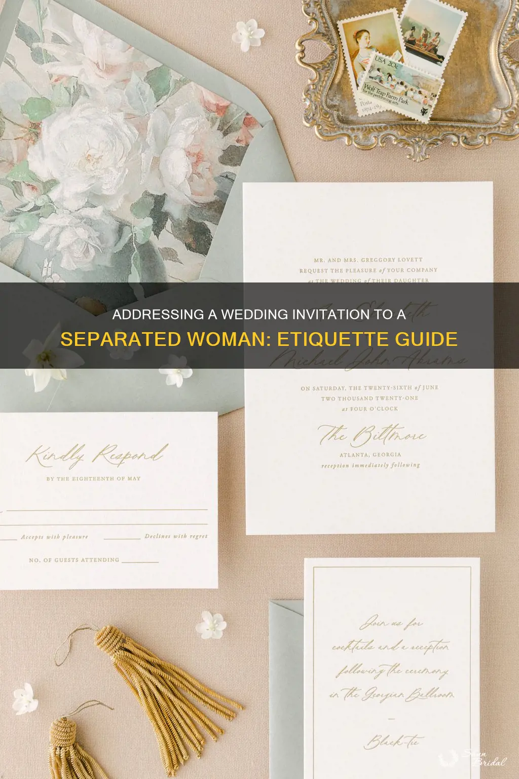 how to address wedding invitation to separated woman