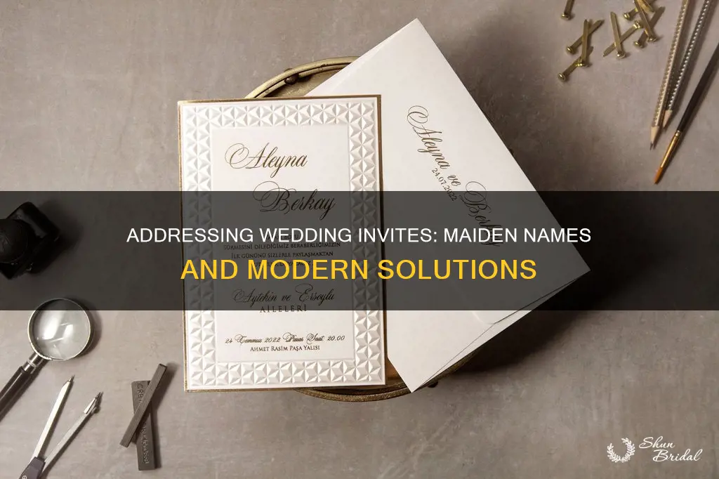 how to address wedding invitation when woman keeps maiden name