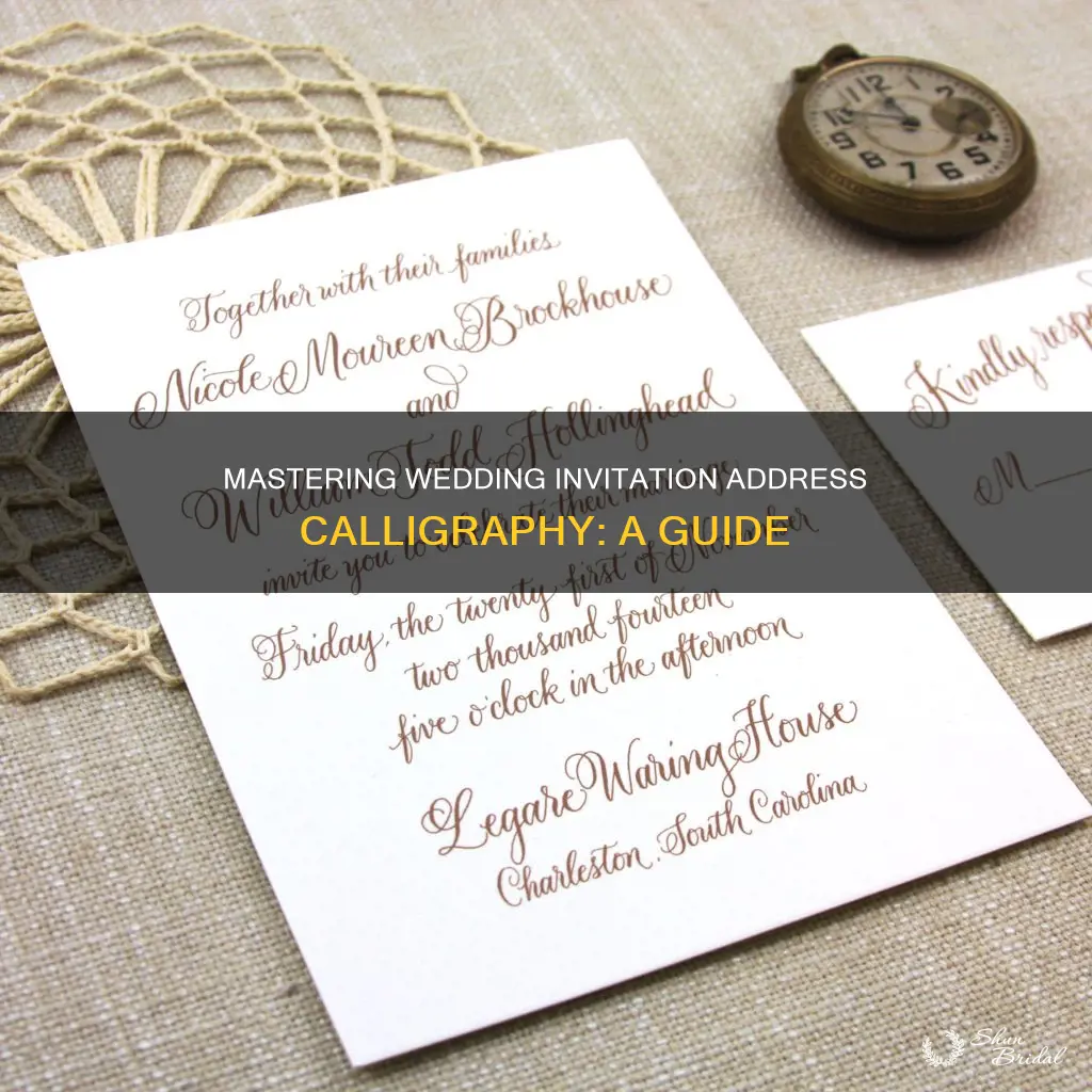 how to address wedding invitations calligraphy