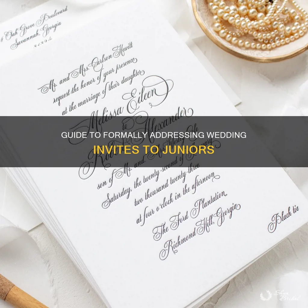 how to address wedding invitations formal junior