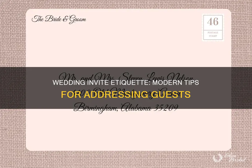 how to address wedding invite modern