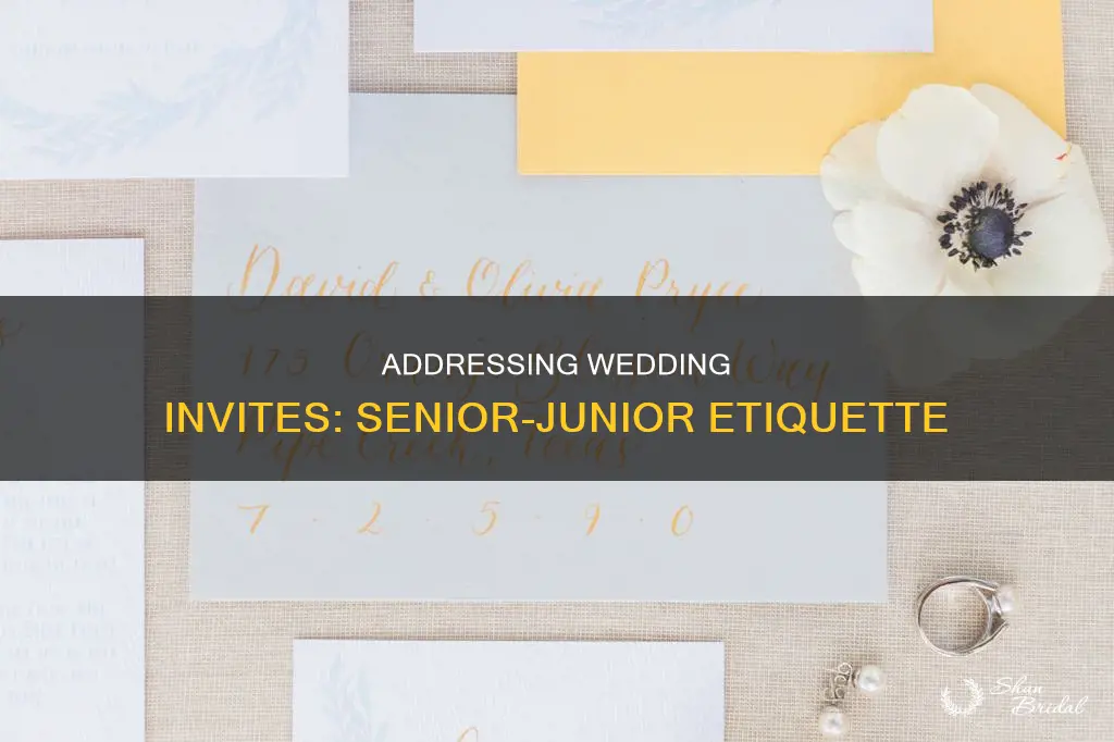 how to address wedding invite to a senior junior