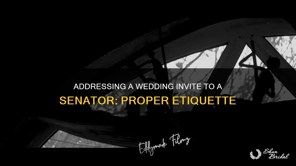 how to address wedding invite to senator