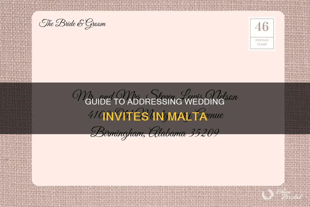 how to address wedding invites malta