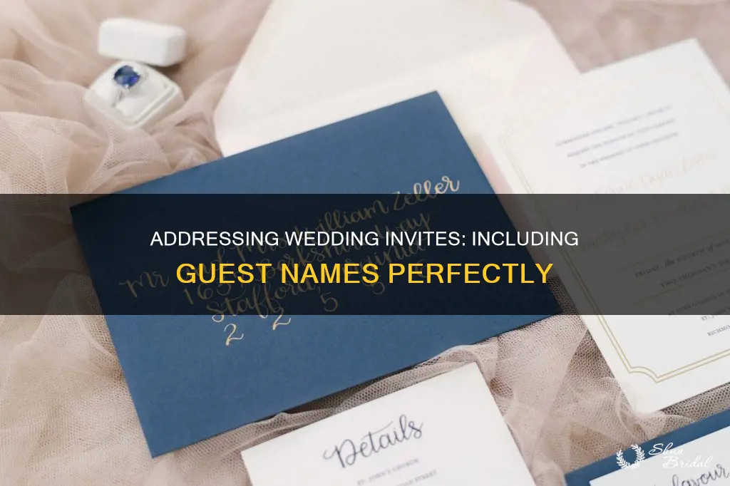 how to address wedding invitiation with guest