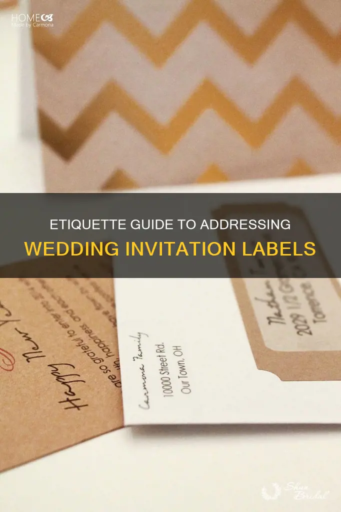 how to address wedding labels