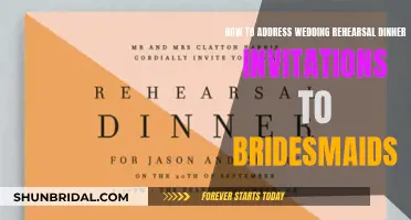 Addressing Rehearsal Dinner Invites to Your Bridesmaids