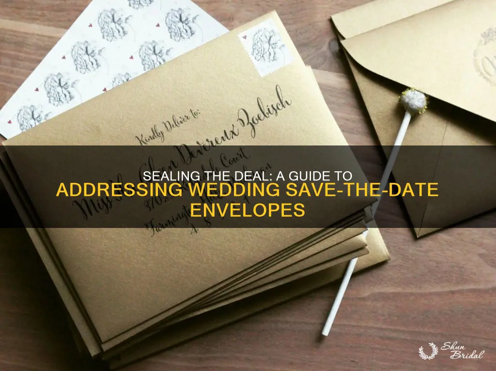 how to address wedding save the dates envelopes