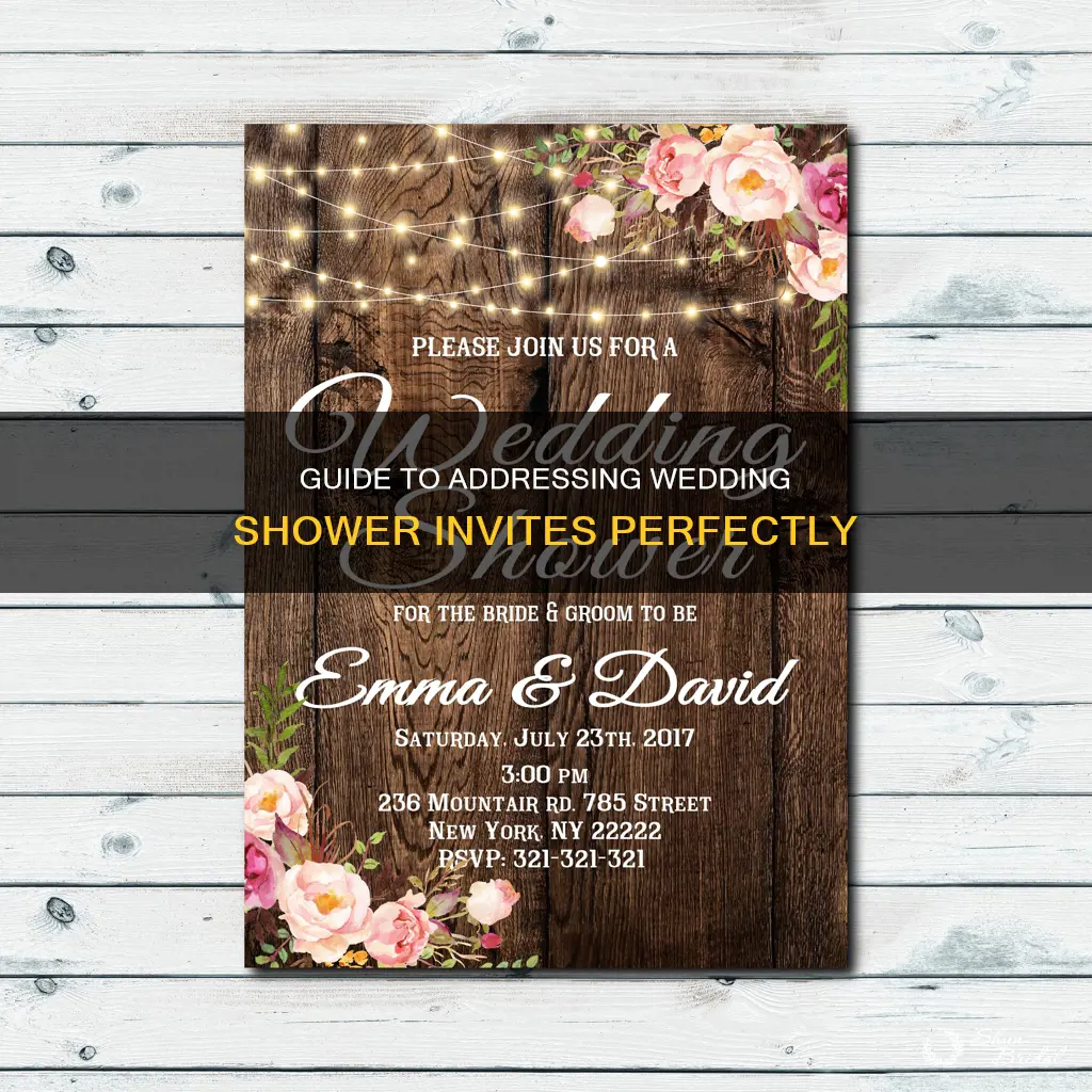 how to address wedding shower invitations