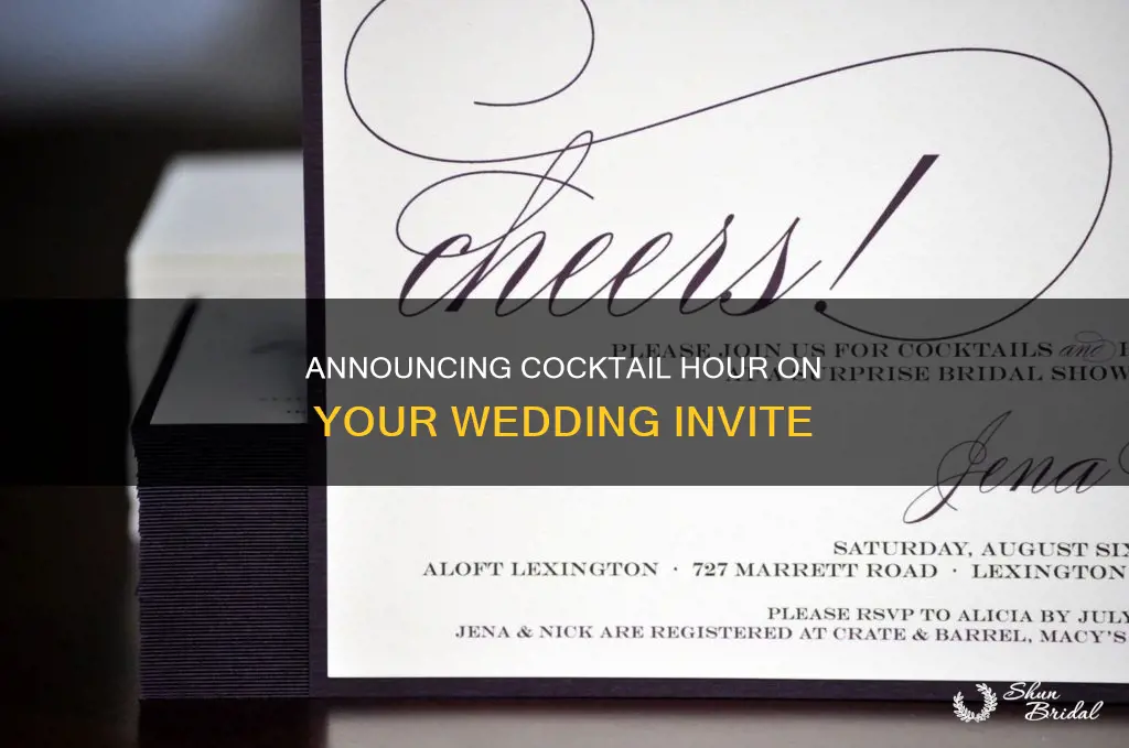 how to address when cocktail hour starts on wedding invite