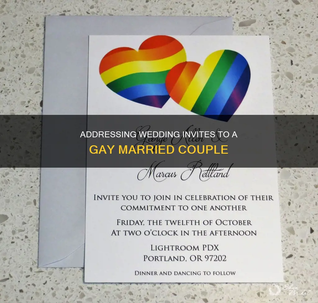 how to adress a gay maried couple wedding invitation