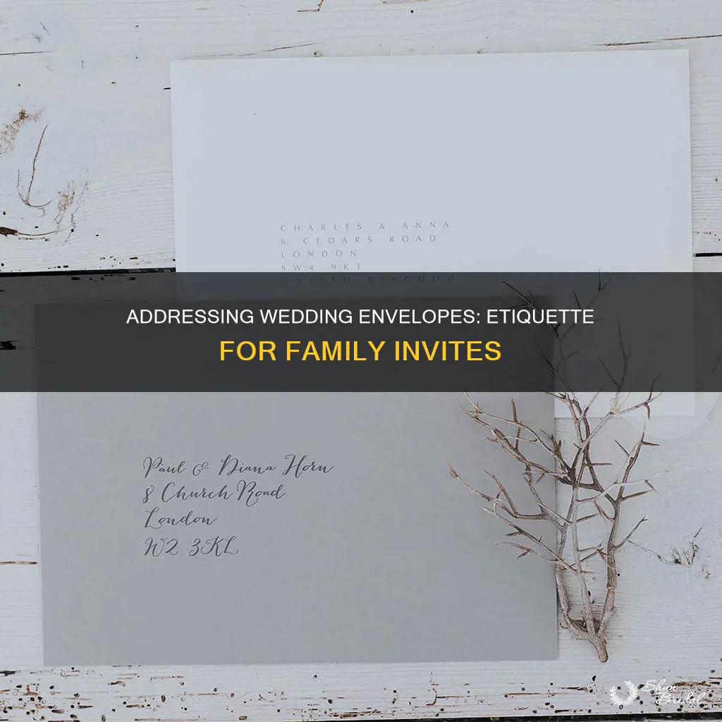 how to adress wedding envolope to family