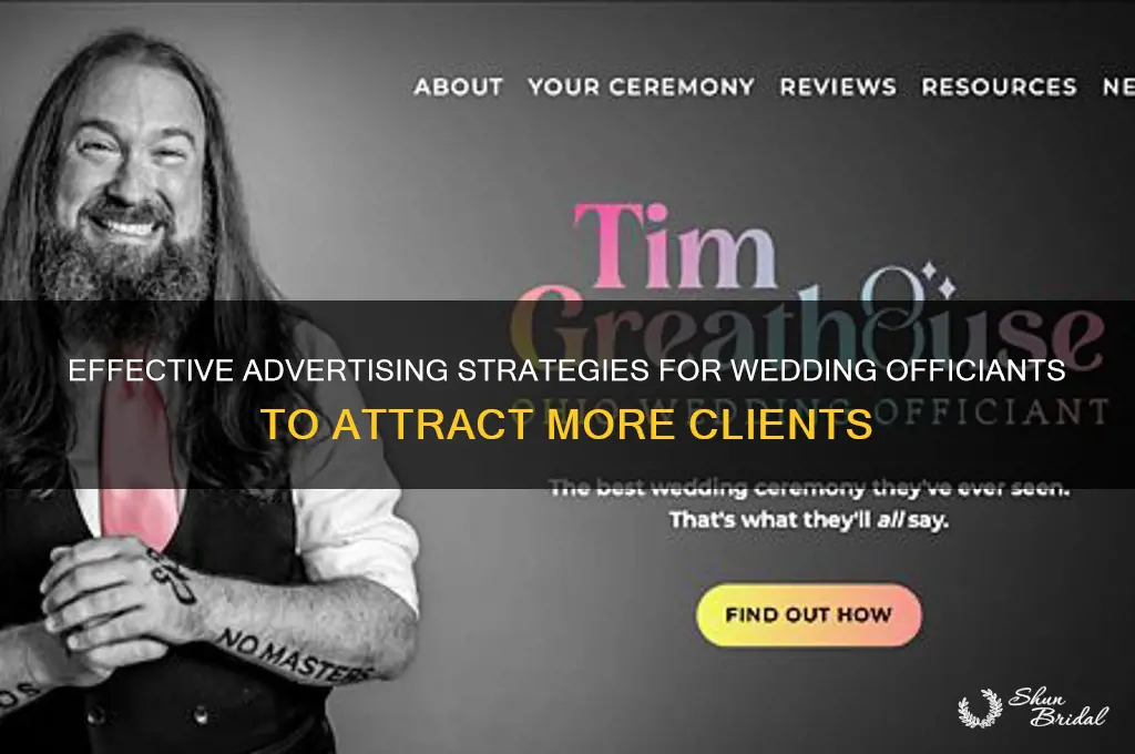 how to advertise as a wedding officiant