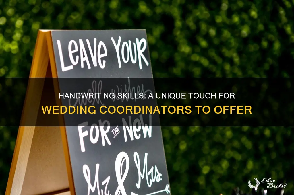 how to advertise handwriting skills to wedding coordinators