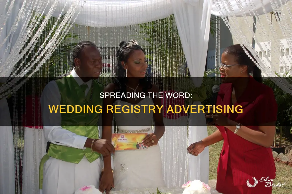 how to advertise wedding registry